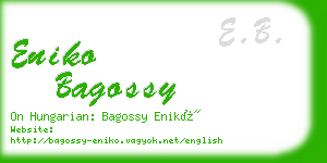 eniko bagossy business card